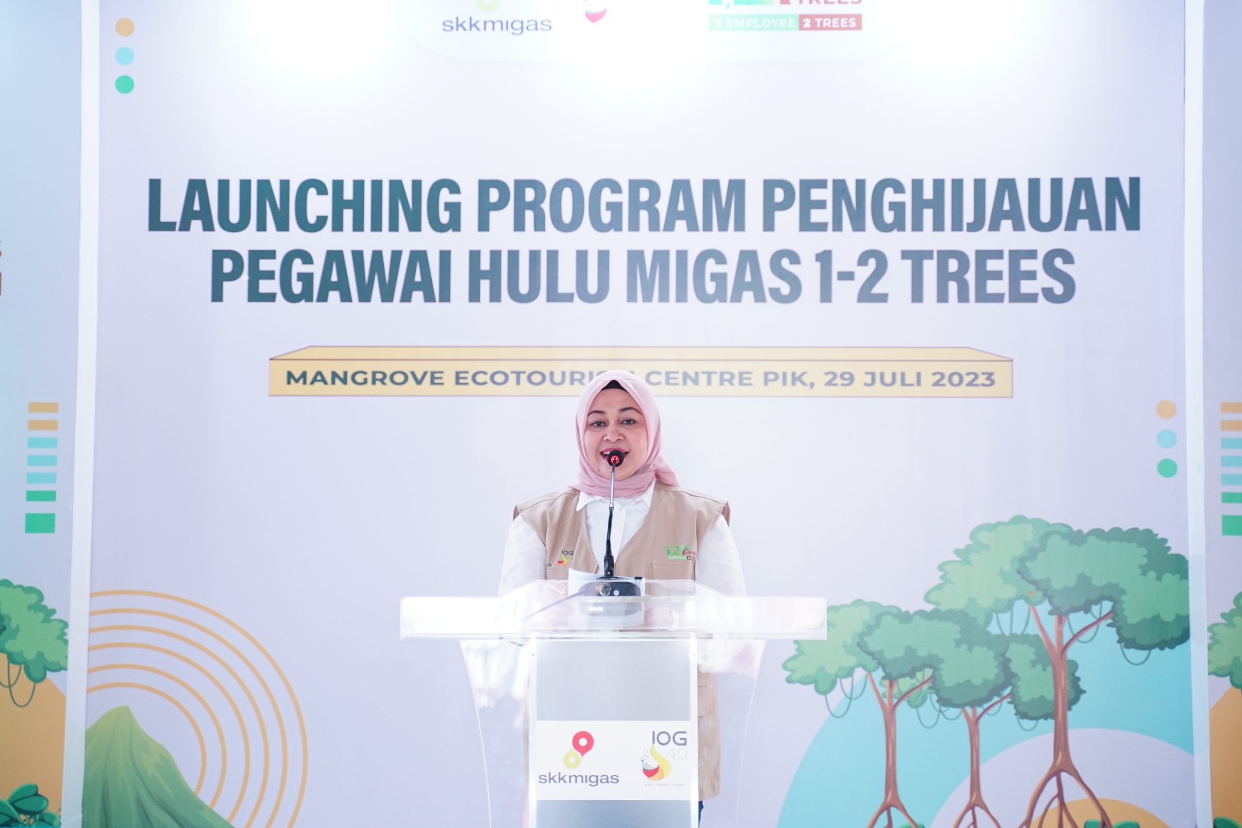 Sambutan oleh Ibu Dyah Murtiningsih selaku Dirjen Pengelolaan DAS & Rehabilitasi Hutan Kementerian LHK.